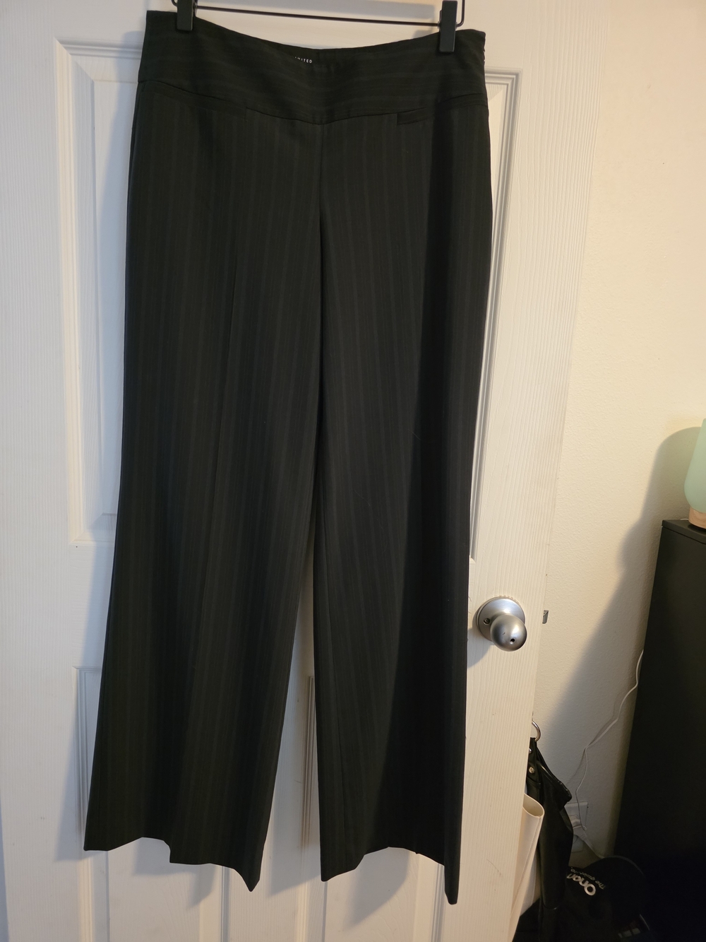 The Limited Black Pinstripe Wide Leg Pants